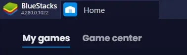 BlueStacks Home tab