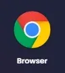 Browser icon in BlueStacks